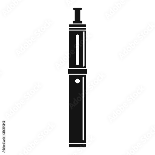 Steel vape pen icon. Simple illustration of steel vape pen vector icon for web design isolated on white background