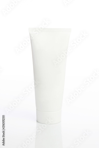 white squeeze tube isolated