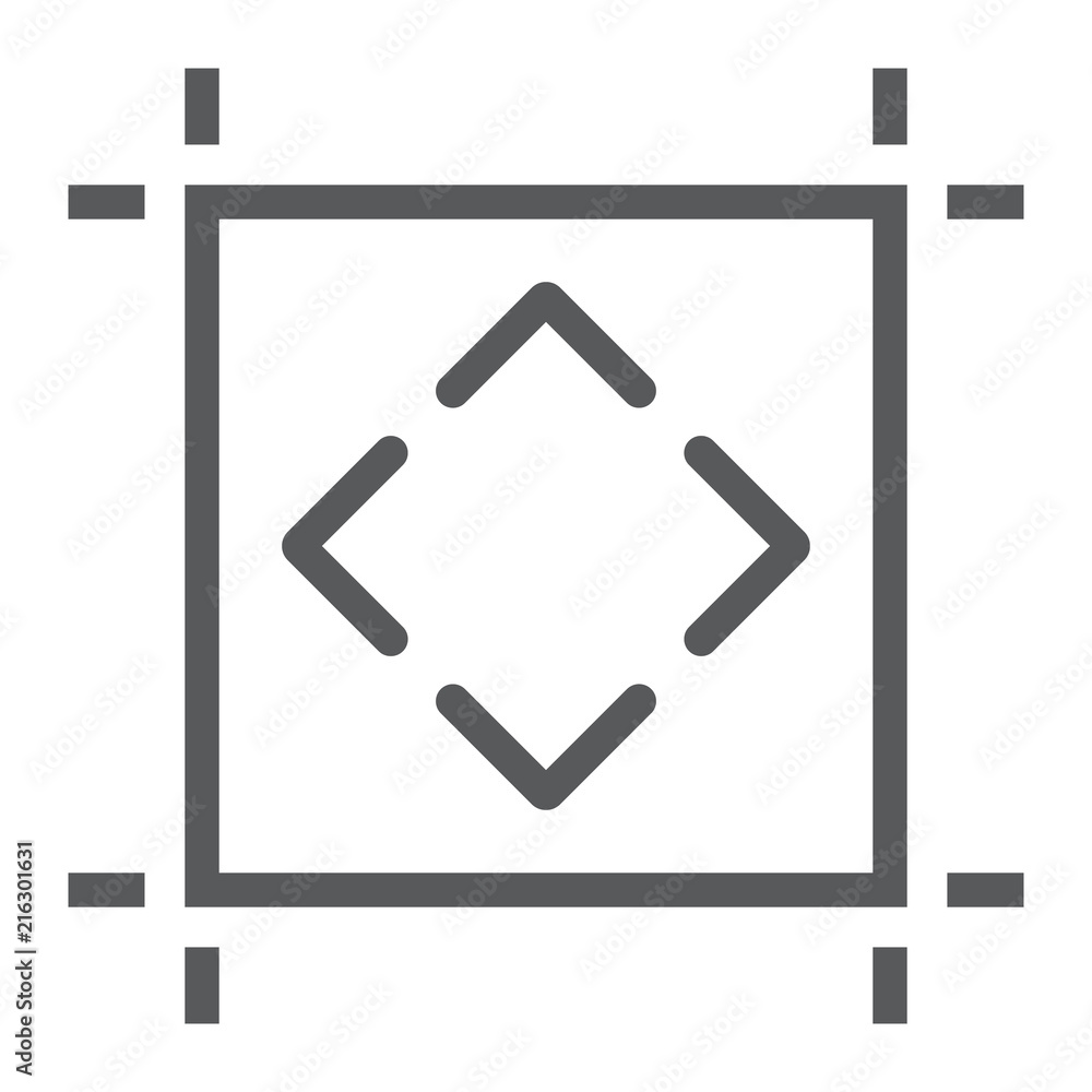 Artboard line icon, tools and design, board sign, vector graphics, a linear pattern on a white background, eps 10. Artboard line icon, tools and design, board sign, vector graphics, a linear pattern on a white background, eps 10.