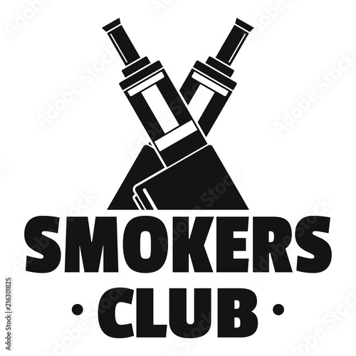 Vape smokers club logo. Simple illustration of vape smokers club vector logo for web design isolated on white background