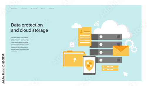 The General Data Protection Regulation. Exchange design flat concept. Technology web, internet information data integration and transforming. Data provision. Vector