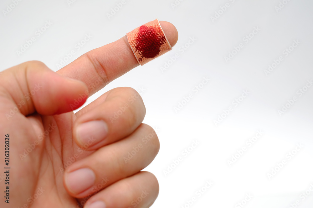Medical adhesive plaster on white background Medical adhesive plaster on white background