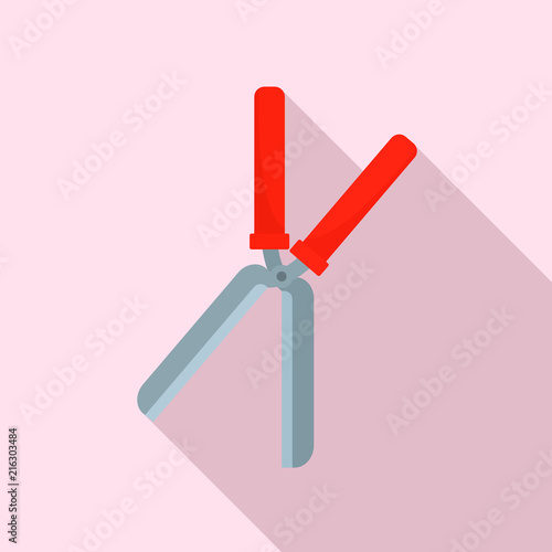 Garden scissor icon. Flat illustration of garden scissor vector icon for web design