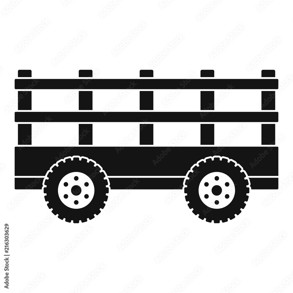 Trail tractor icon. Simple illustration of trail tractor vector icon for web design isolated on white background