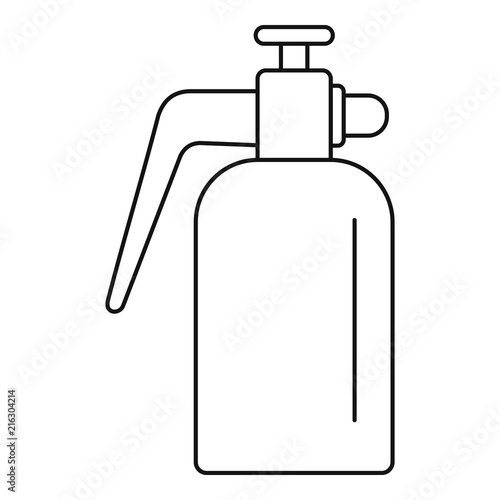 Garden spray bottle icon. Outline garden spray bottle vector icon for web design isolated on white background
