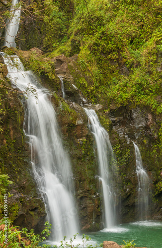 Beautiful Triple Maui Waterfall © equigini