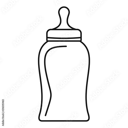 Bottle nipple icon. Outline bottle nipple vector icon for web design isolated on white background