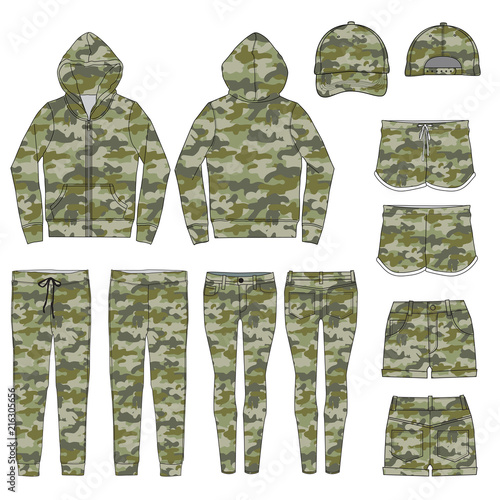 Vector template for Camouflage style Clothes