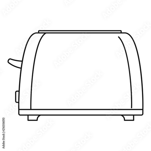Old toaster icon. Outline old toaster vector icon for web design isolated on white background