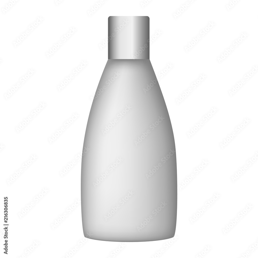 Shampoo mockup. Realistic illustration of shampoo vector mockup for web design isolated on white background Shampoo mockup. Realistic illustration of shampoo vector mockup for web design isolated on white background