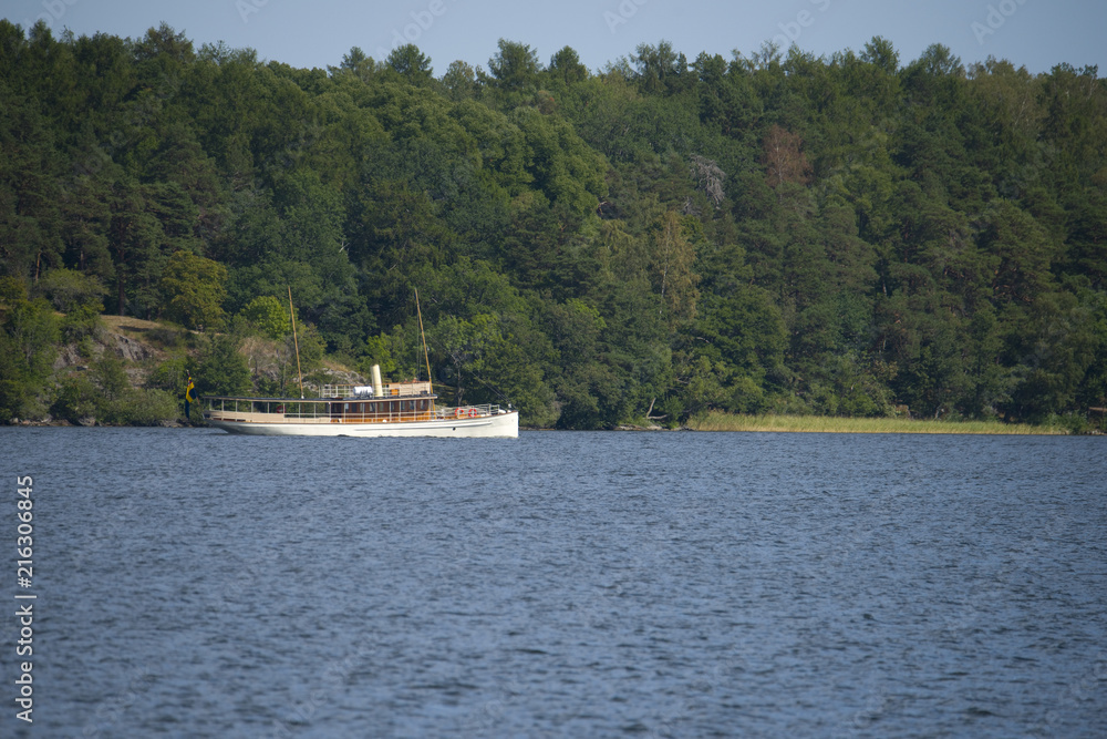 Old timer boat on the lake Mälaren in Stockholm Old timer boat on the lake Mälaren in Stockholm
