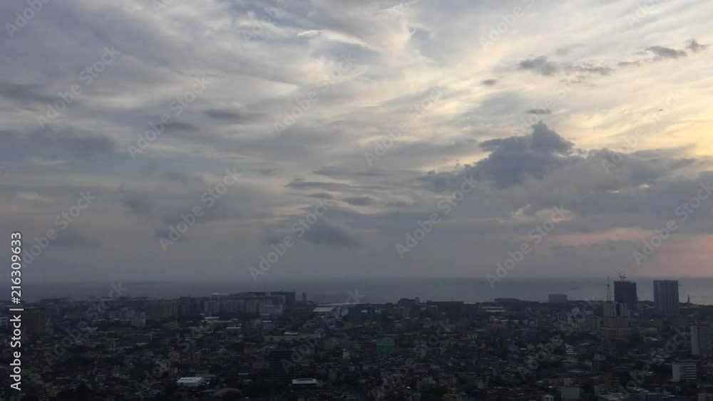 areal city dusk and sky areal city dusk and sky