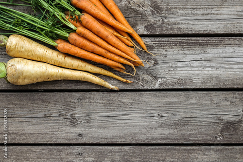 Bundle of carrots and parsn...