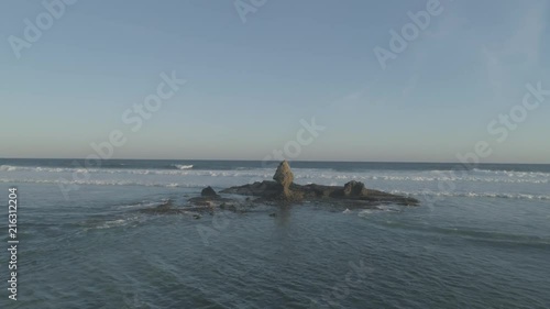 Wallpaper Mural Aerial shot sea cliffs flying over showing Sea 4K, zoom out. Torontodigital.ca