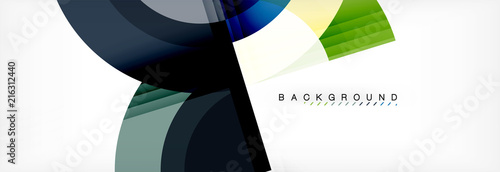 Vector circular geometric abstract background