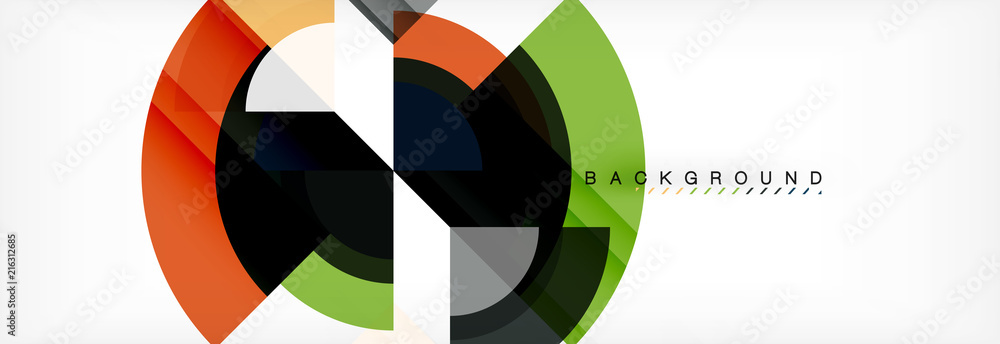 Vector circular geometric abstract background