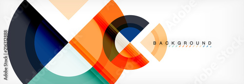 Vector circular geometric abstract background