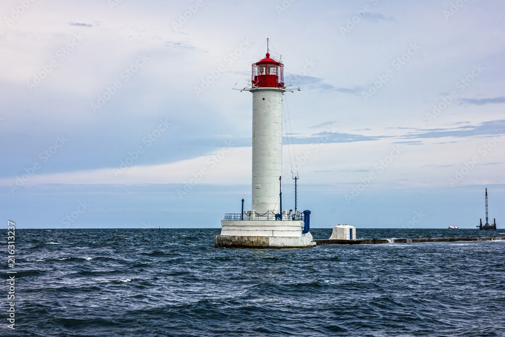Lighthouse Vorontsov sea view, Odessa, Ukraine.