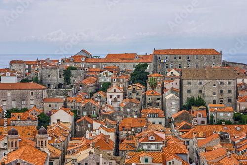 Dubrovnik town houses view, Croatia