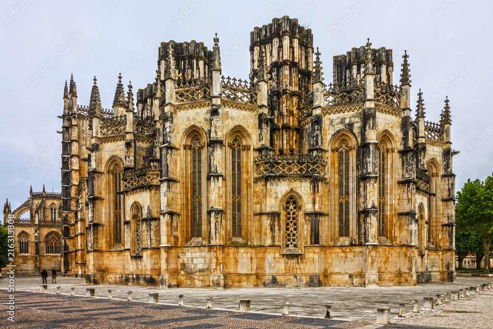 Architecture - Batalha Dominican medieval monastery, Portugal, Gothic art. UNESCO World Heritage