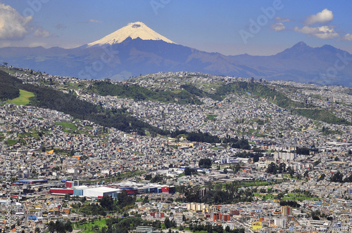 View of the Cotopaxi Volcano from Quito, Ecuador