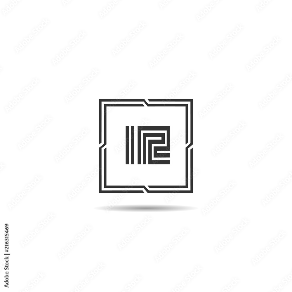 Initial Letter IR Logo Template Design