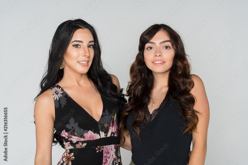 Two Hispanic Women Friends Two Hispanic Women Friends
