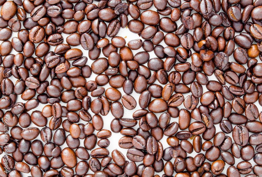Coffee beans background close-up. Coffee background Coffee beans background close-up. Coffee background