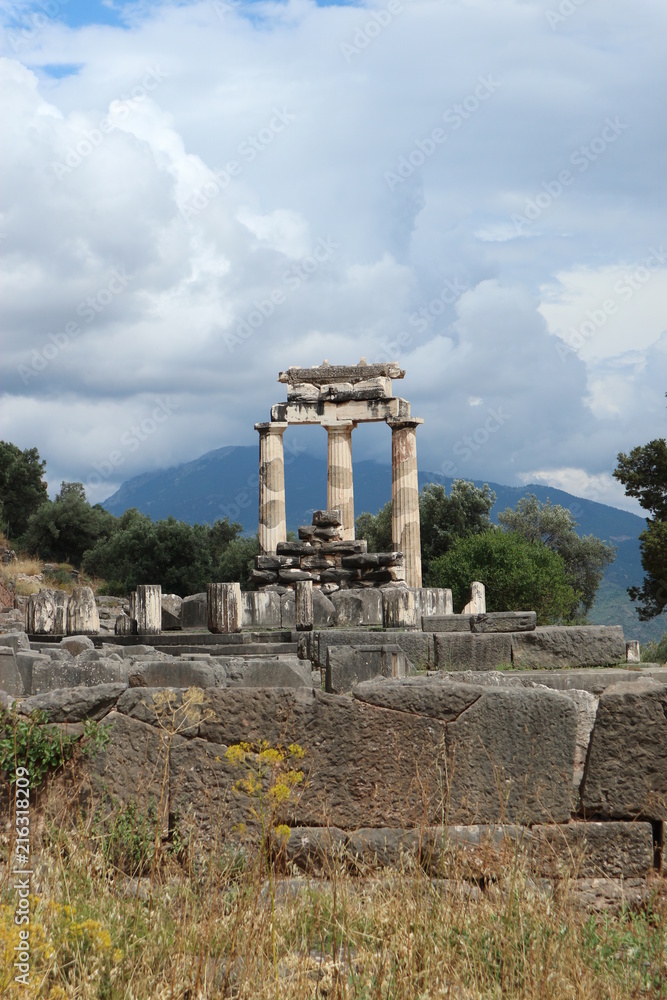 Athena Pronaia Temple, ancient Delphi, Greece