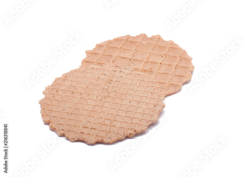 Wafers stack snack for breakfast isolated on the white