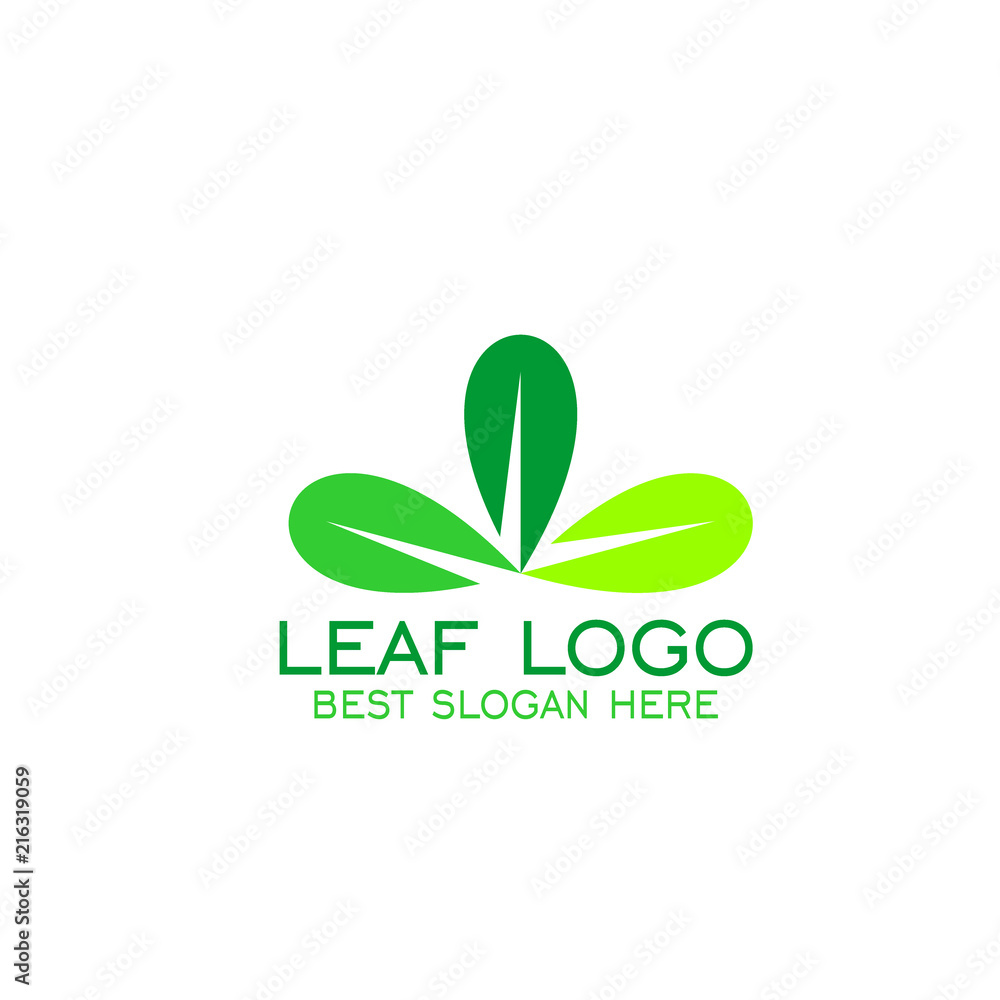 Leaf Logo Design Leaves Logo Vector Icons Stock Vector Adobe Stock