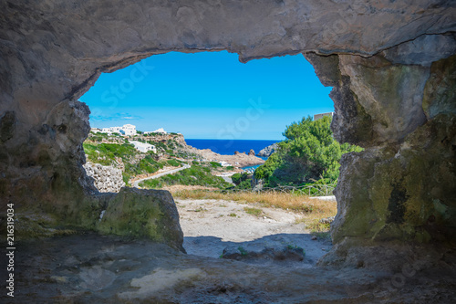 View From the Inside of Cala Morell Necropolis Caves © tuulijumala