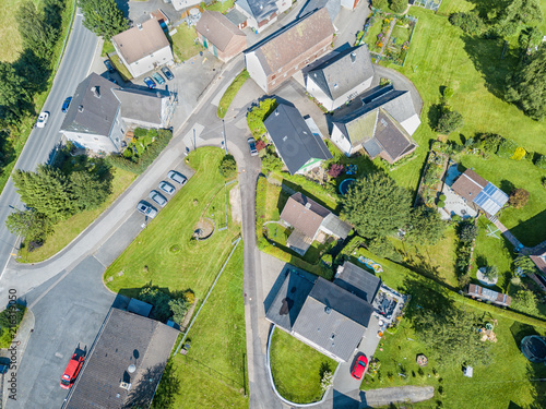 Aerial view of Marienheide-Kalsbach in summer photo