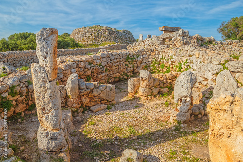 Trepuco Talaiotic Village Ruins at Menorca Island photo
