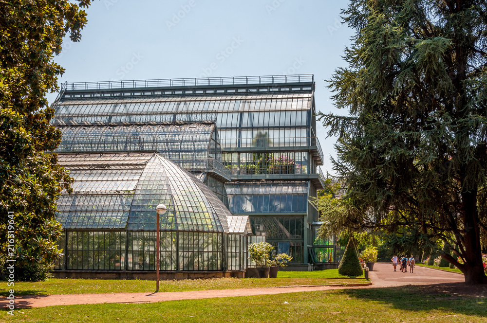 Jardin botanique et serres du parc de la Tête d'Or à Lyon