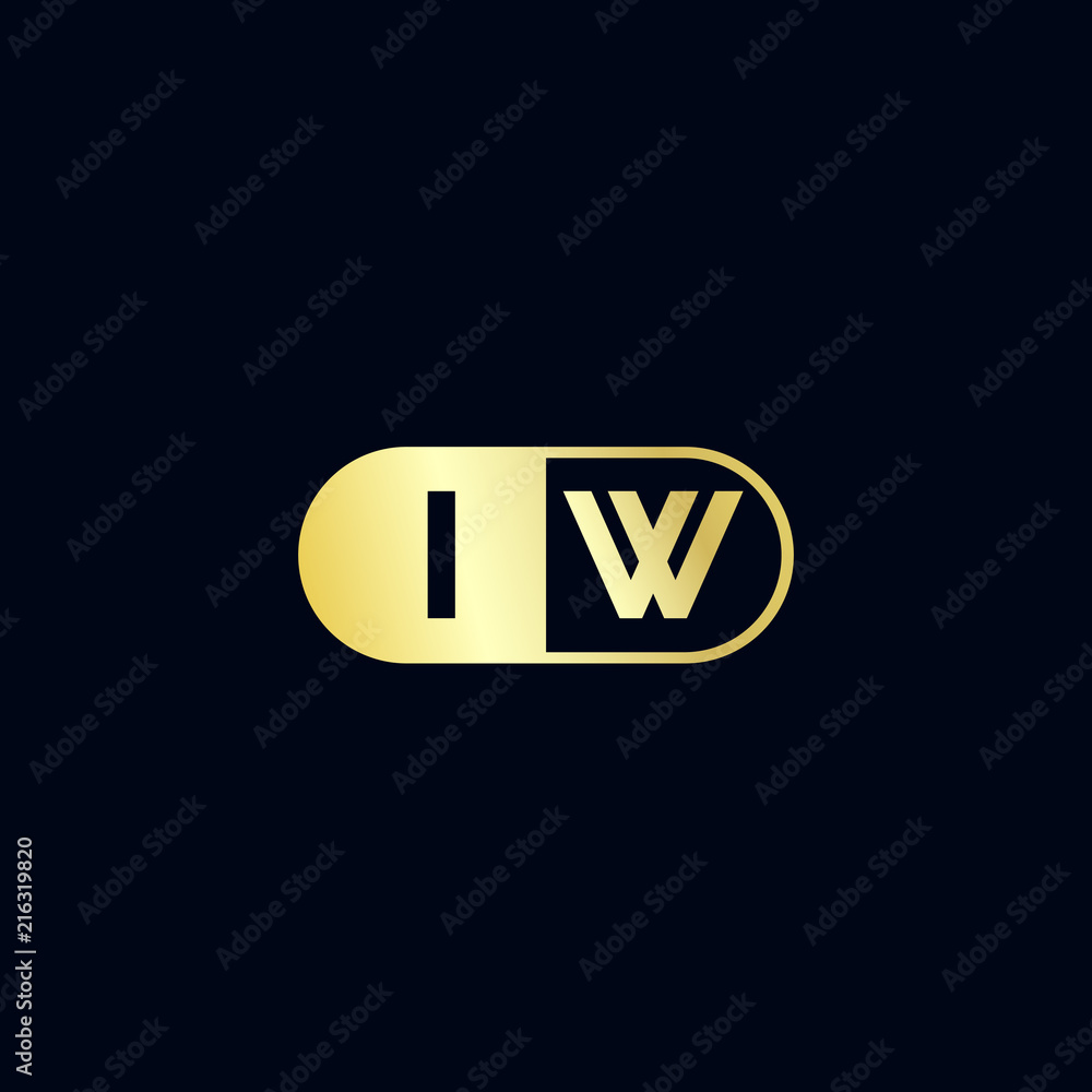 Initial Letter IW Logo Template Design Initial Letter IW Logo Template Design