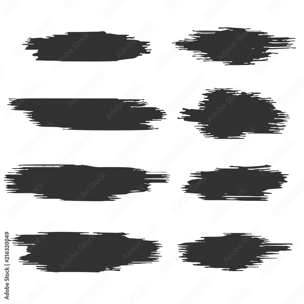 Black and White Paint Stroke Brushes Black and White Paint Stroke Brushes