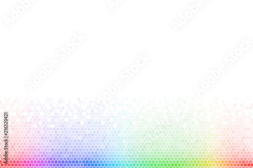 Abstract Rainbow Hexagon Mosaic Background