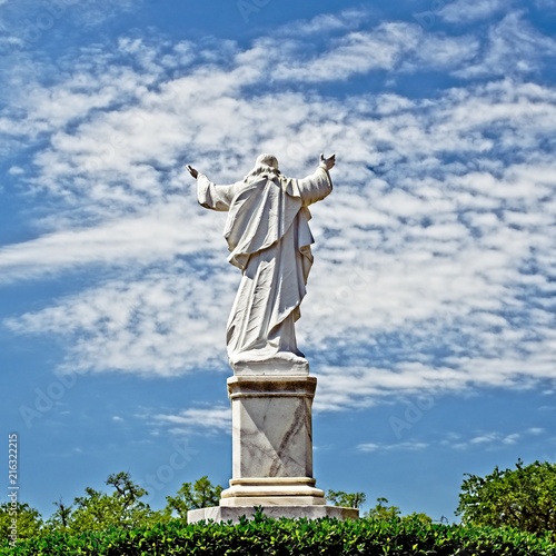 Statue of Jesus with Hands Raised