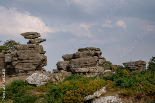 Scenic view of Brimham Rocks in Yorkshire Dales National Park © philipbird123