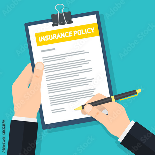 Man signs insurance policy