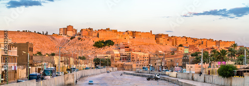 View of Ghardaia, a city in the Mzab Valley. UNESCO world heritage in Algeria