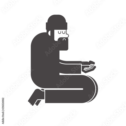 Homeless icon. Beggars sign. Poor symbol. bum hobo Vector illustration