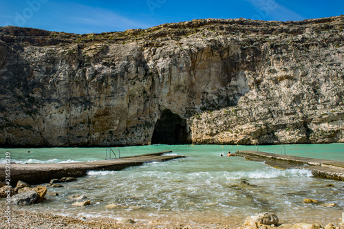 A secluded beach in Gozo