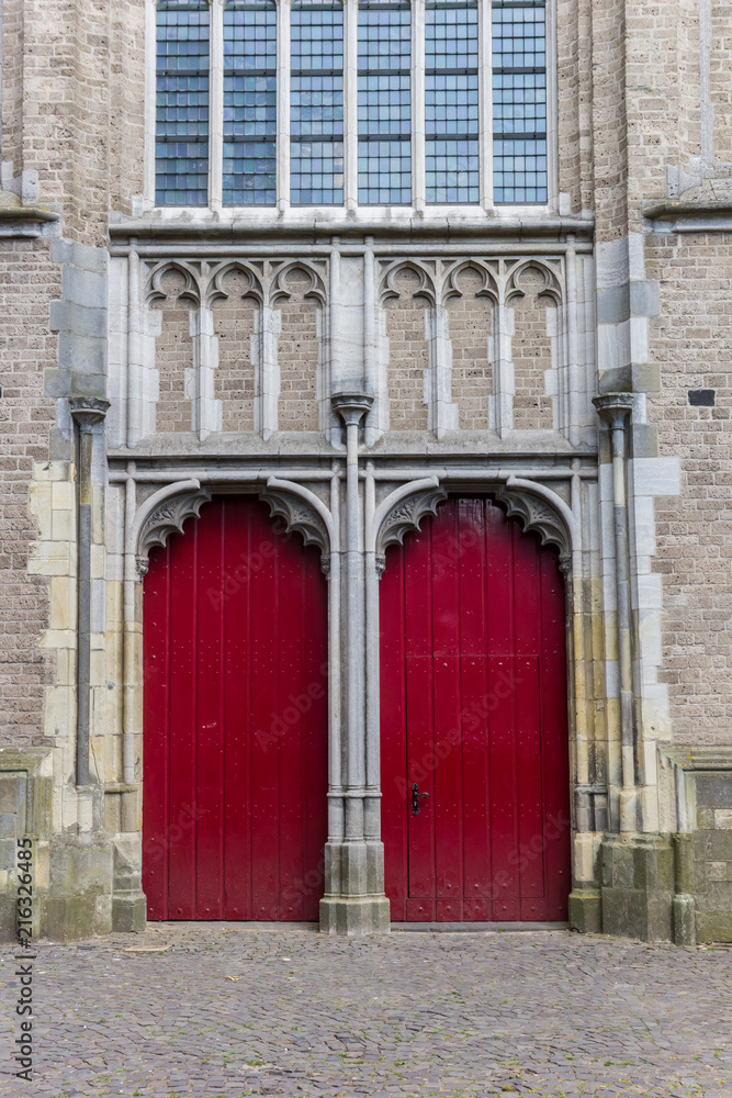 Entrance to the historic Martini church in Doesburg, Netherlands