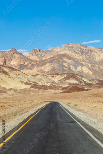 Colorful rock formations along Artist's Drive in Death Valley National Park