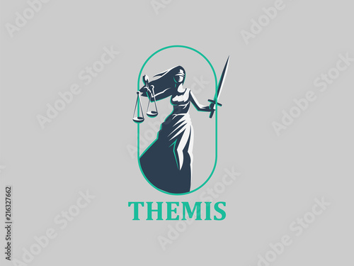 The goddess of justice Themis.