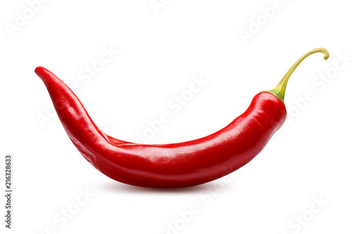 Red chili pepper, isolated on white background