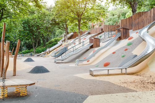 Canvas Print Modern Children playground area in city park
