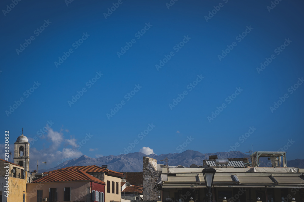 Mountains behind Chania